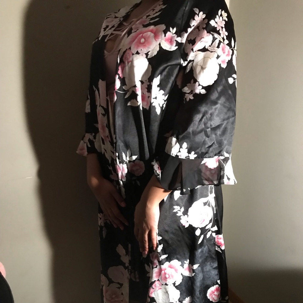 Thrifted Satin Robe